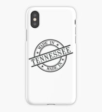 Made In Tennessee Stamp Style Logo Symbol Black iPhone Case/Skin