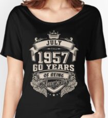 Born In July 1957, 60 Years Of Being Awesome Women's Relaxed Fit T-Shirt