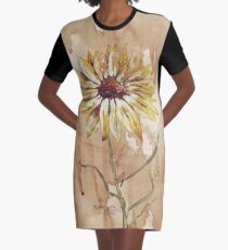Helianthus (sunflower) Graphic T-Shirt Dress