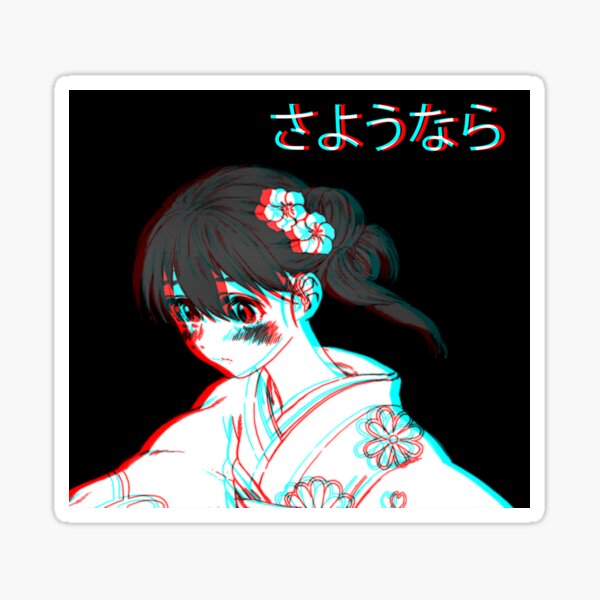 Depression Anime Aesthetic Stickers | Redbubble