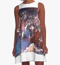 Weltkarte A-Linien Kleid