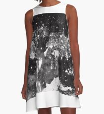 Weltkarte A-Linien Kleid