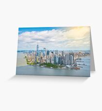 New York - Manhattan Aerial View Greeting Card