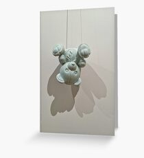 Upside Down Ceramic Teddy Bear Greeting Card