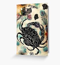 Christopher the crab enjoying a walk along the ocean bed Greeting Card