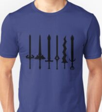 Camiseta unisex Emblema de fuego: espadas legendarias (negro)