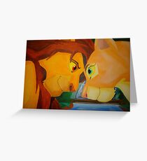 Simba And Nala Greeting Card