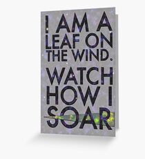 A Leaf on the Wind Greeting Card