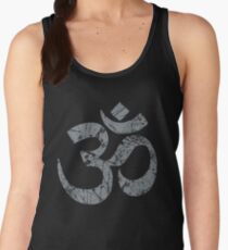 OM Yoga Spiritual Symbol in Distressed Style Women's Tank Top