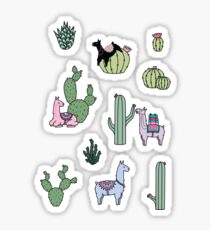 Cacti Llamas Sticker