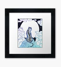 Ombre Tiger Moon Framed Print