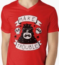 Make trouble - anarchy gorilla Men's V-Neck T-Shirt