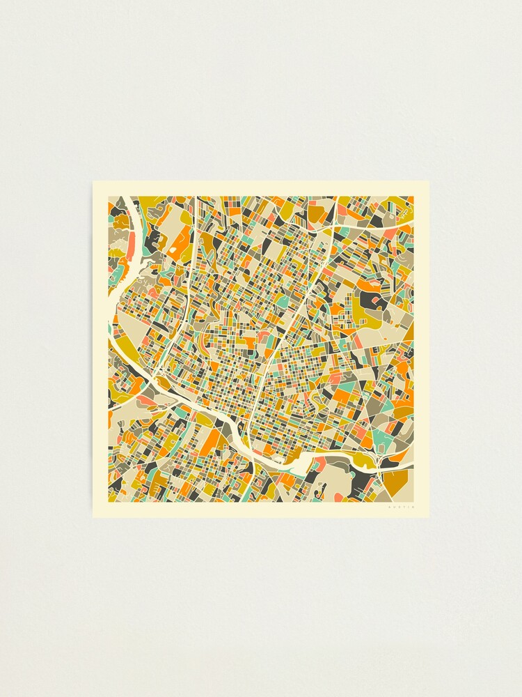 Alternate view of AUSTIN MAP Photographic Print