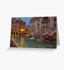 Rome's Fabulous Fountains - Trevi Fountain at Dawn Greeting Card