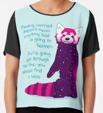 Blusa "Sentirse preocupado no significa que algo malo vaya a suceder" Galaxy Red Panda