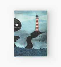 Sea monster & Lighthouse Hardcover Journal