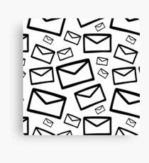 Black&white envelopes everywhere Canvas Print