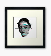 Girl (Glitch) Framed Print