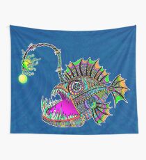 Electric Angler Fish Wall Tapestry