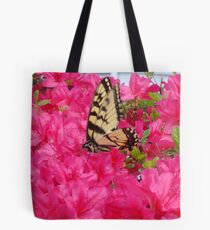 Butterfly in the azaleas ^ Tote Bag