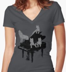 Young Wolf Gang Women's Fitted V-Neck T-Shirt