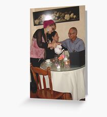 Breast Cancer Awareness Tea - Sweet Divas Bistro & Cottage, Brea, CA, USA Greeting Card