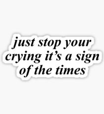 SIGN OF THE TIMES Sticker