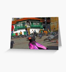 Killer pigeon Greeting Card