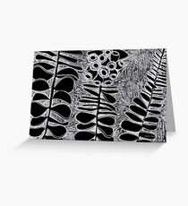 Eucalyptus Kruseanea - Black and White Greeting Card