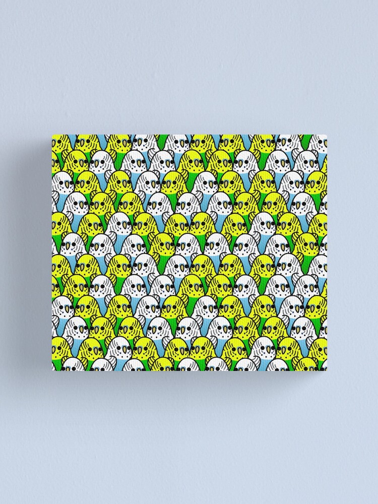 Alternate view of Too Many Birds! - Budgie Squad 1 Canvas Print