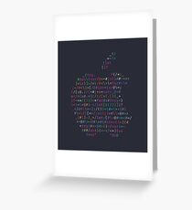 WWDC 2016 ASCII Logo (Dark Version, Large Font Size) Greeting Card