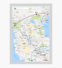 The Dark Tower - 'Turtle Maps App' Mid-World Map Photographic Print