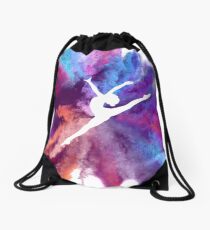 Gymnast Rainbow Explosion Drawstring Bag