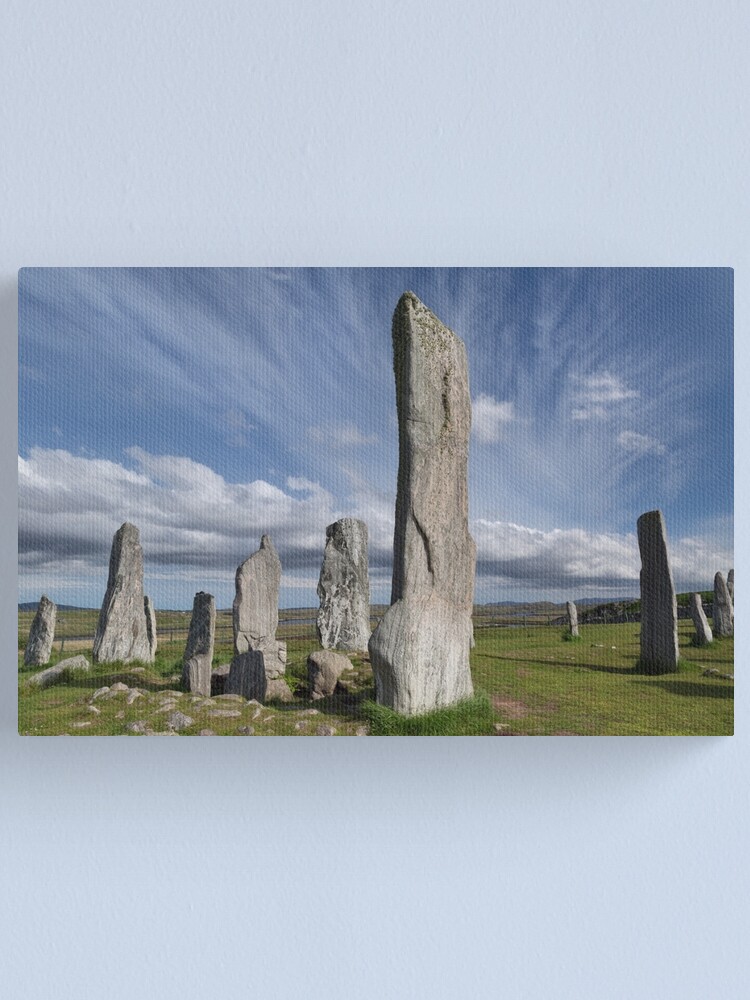 Alternate view of Callanish Stones and Summer Skies. Isle of Lewis. Outer Hebrides. Scotland. Canvas Print