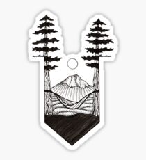 Tree Hammock ink drawing Sticker