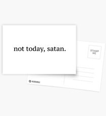 "Nicht heute, Satan" Grafik Postkarten