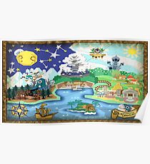 Paper Mario Map Poster