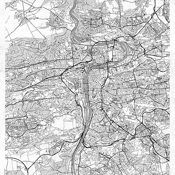 Artwork thumbnail, Prague Map Line by HubertRoguski