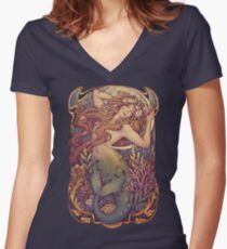 Andersen's Little Mermaid Women's Fitted V-Neck T-Shirt
