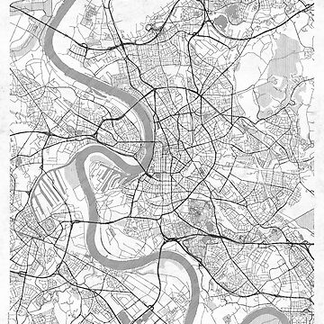 Artwork thumbnail, Dusseldorf Map Line by HubertRoguski