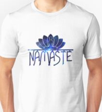 Galaxy Namaste Yoga Lotus Flower Unisex T-Shirt
