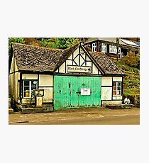 Black Cat Garage Photographic Print