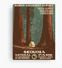 Sequoia National Park Vintage Travel Poster Canvas Print