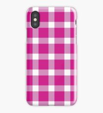 Plaid Hot Pink iPhone Case