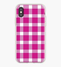 Plaid Hot Pink iPhone Case