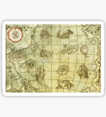 Seeungeheuer Karte Sticker
