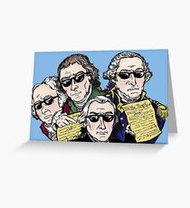 Founding Father Dudes Greeting Card