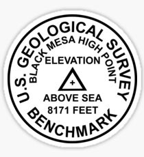 Pegatina Black Mesa High Point, Arizona USGS Style Benchmark