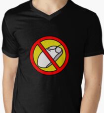NO COMPUTER MOUSE TRAFFIC SIGN Men's V-Neck T-Shirt