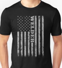 American Welder Flag Shirt, Proud Welders Unisex T-Shirt